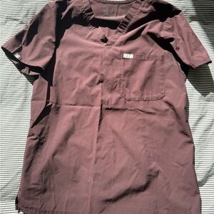 Figs scrub set in dark fig